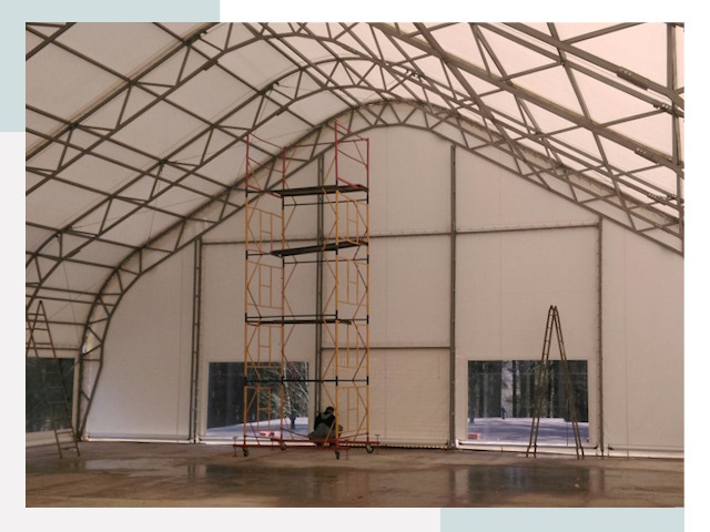 Шатровые ангары в Азове