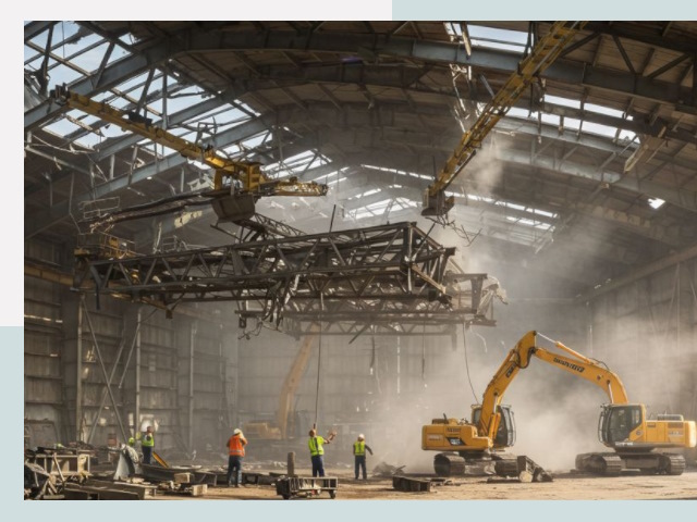 Демонтаж ангаров в Азове от 616 руб. за м²