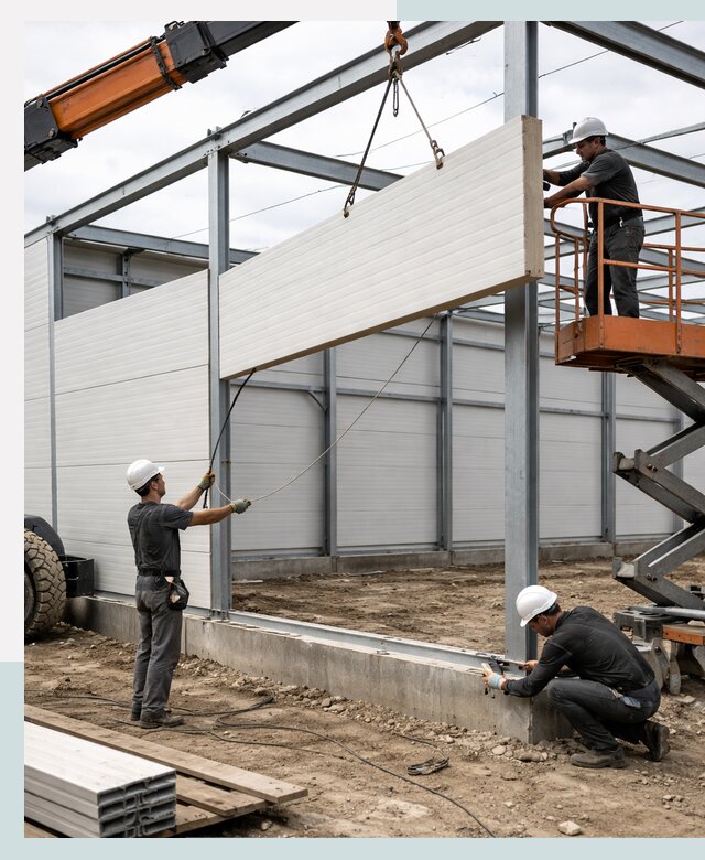 Строительство складов из сэндвич панелей в Азове под ключ